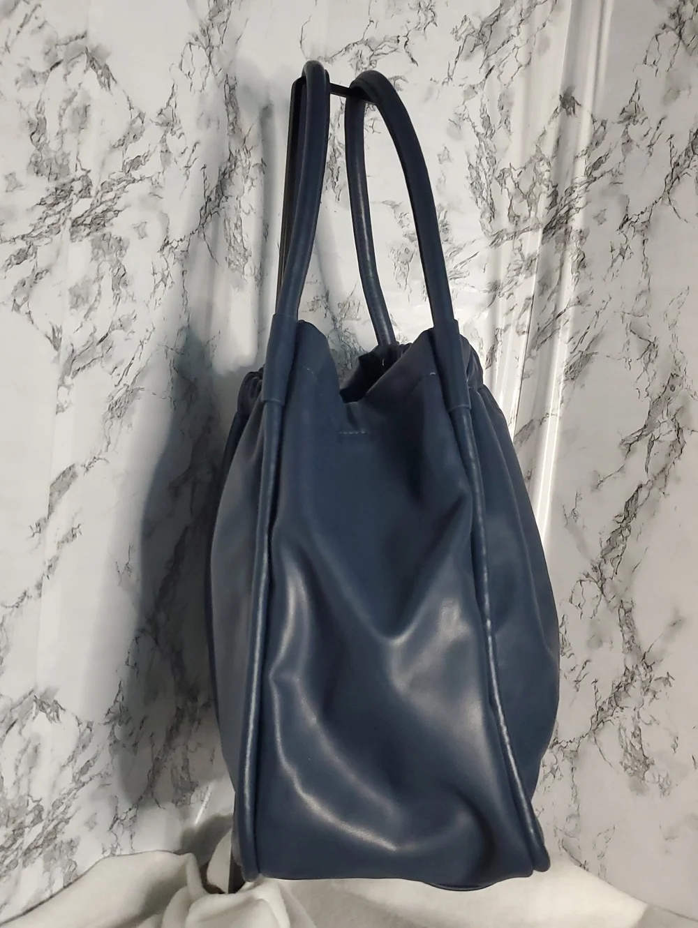 Lulu Dharma Butter Soft Vegan Leather Navy Blue Women's Tote Bag